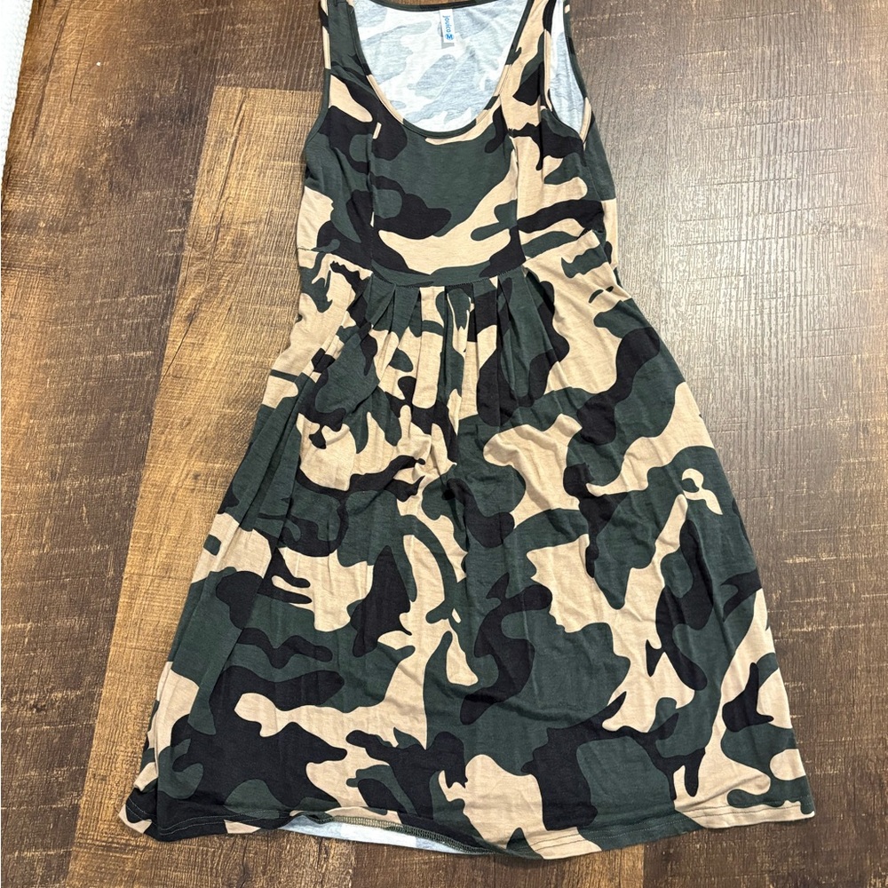 Camouflage Sleeveless Mini Dress